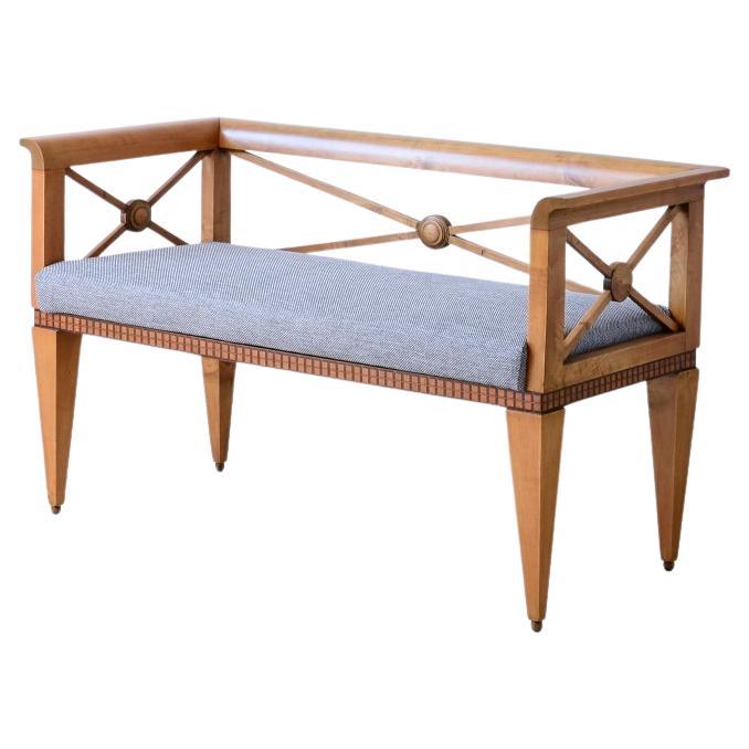 Banc d'entrée Ulisse Stacchini en bois clair en vente
