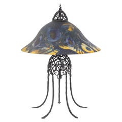 Ulla Darni Reverse Painted Glass Table Lamp