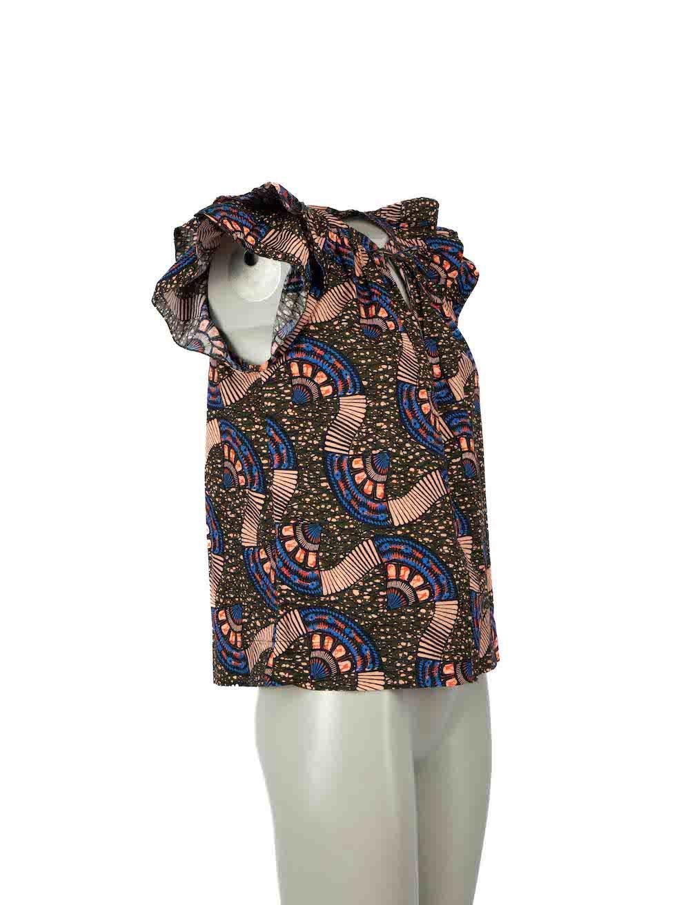 CONDITION is Very good. Hardly any visible wear to top is evident on this used Ulla Johnson designer resale item.

Details
Multicolour
Cotton
Top
Abstract pattern
Sleeveless
Round neck
Neck tie detail

Composition
NO COMPOSITION LABEL BUT FEELS LIKE