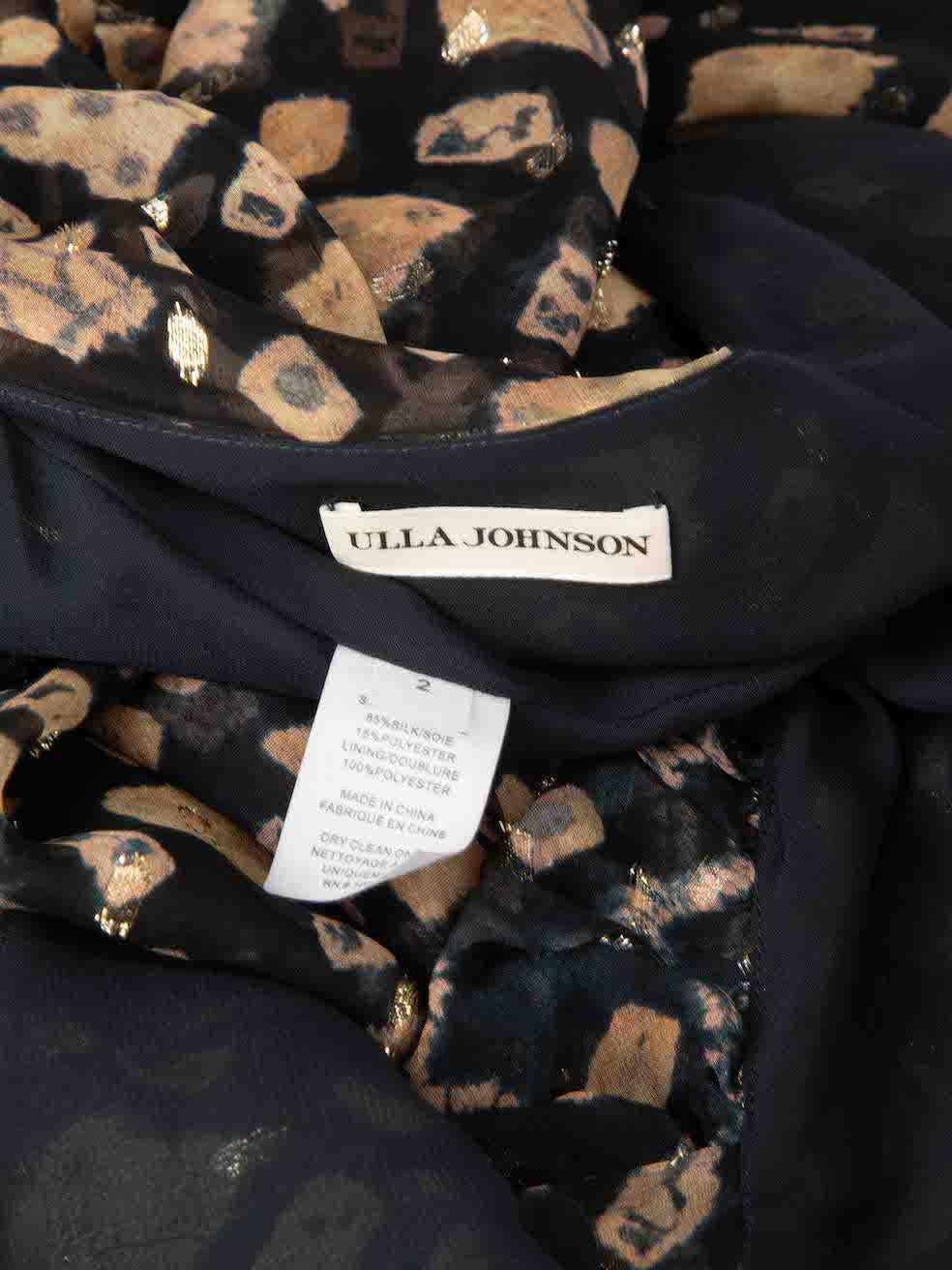 Women's Ulla Johnson Abstract Pattern Silk Midi Skirt Size XS For Sale