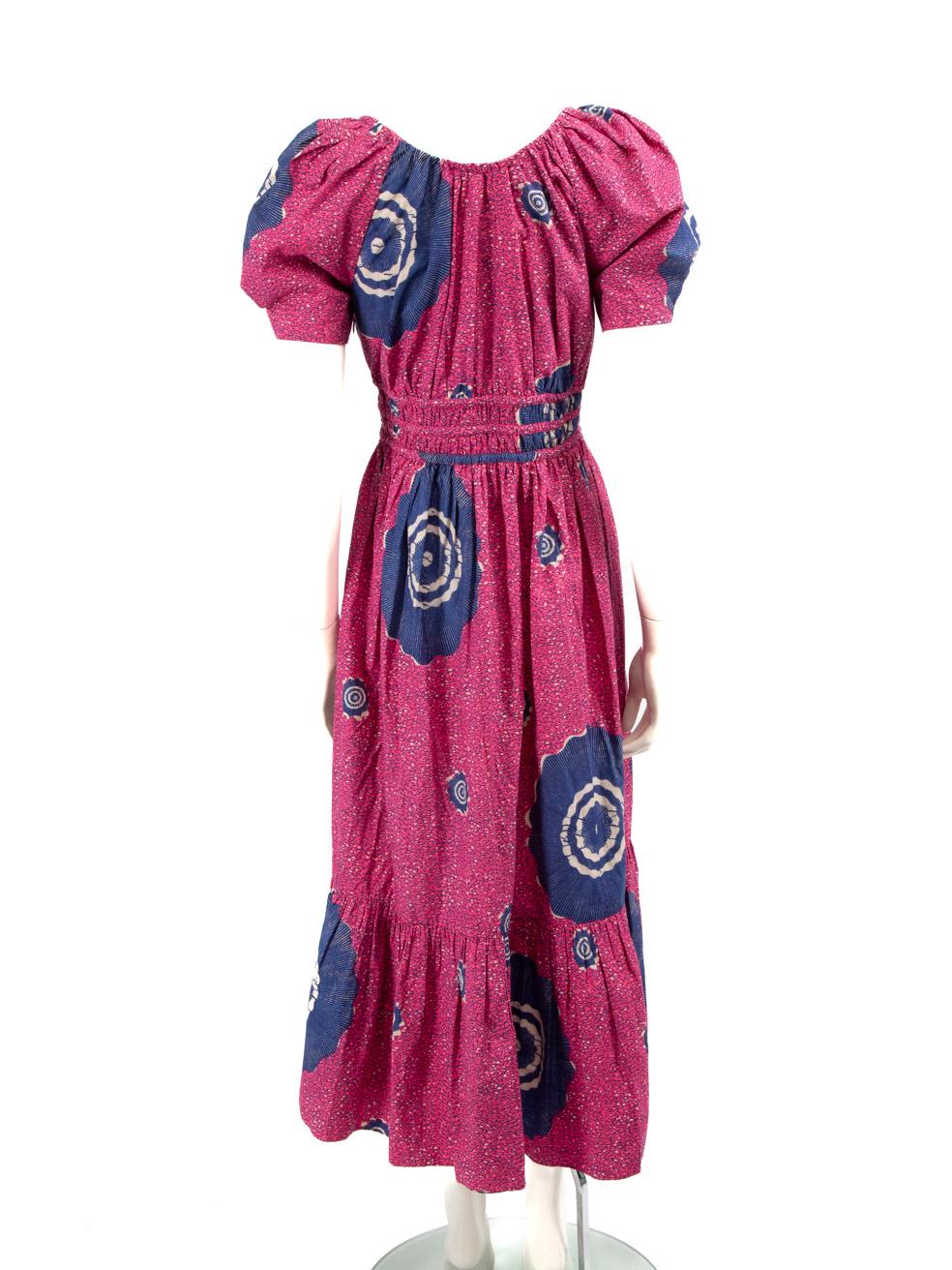 Pink Ulla Johnson Abstract Print Maxi Dress Size M For Sale