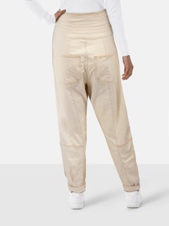Ulla Johnson Beige Tie Detail Tapered Leg Trousers Size S