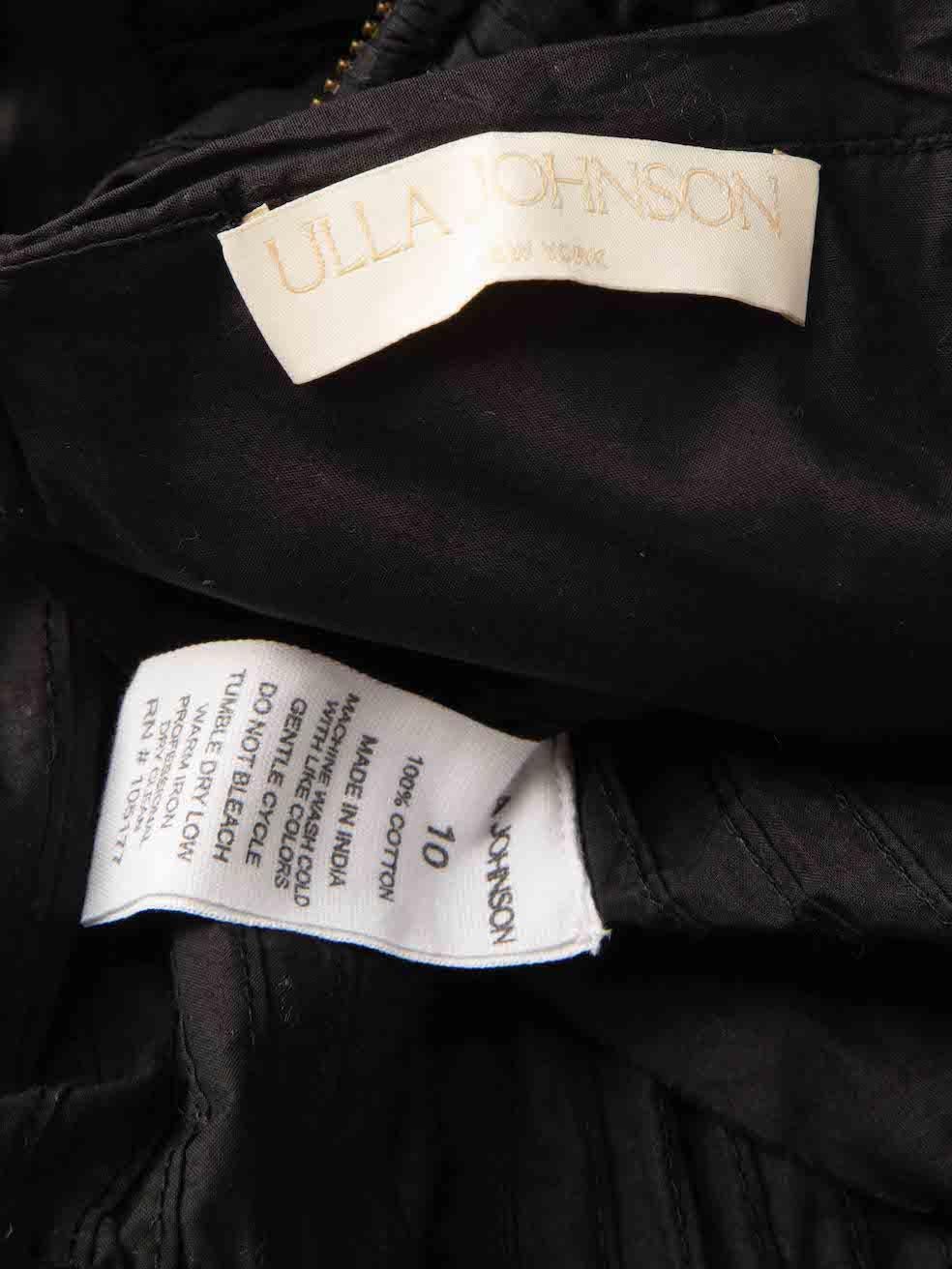 Women's Ulla Johnson Black Halter Neck Strapless Top Size XL