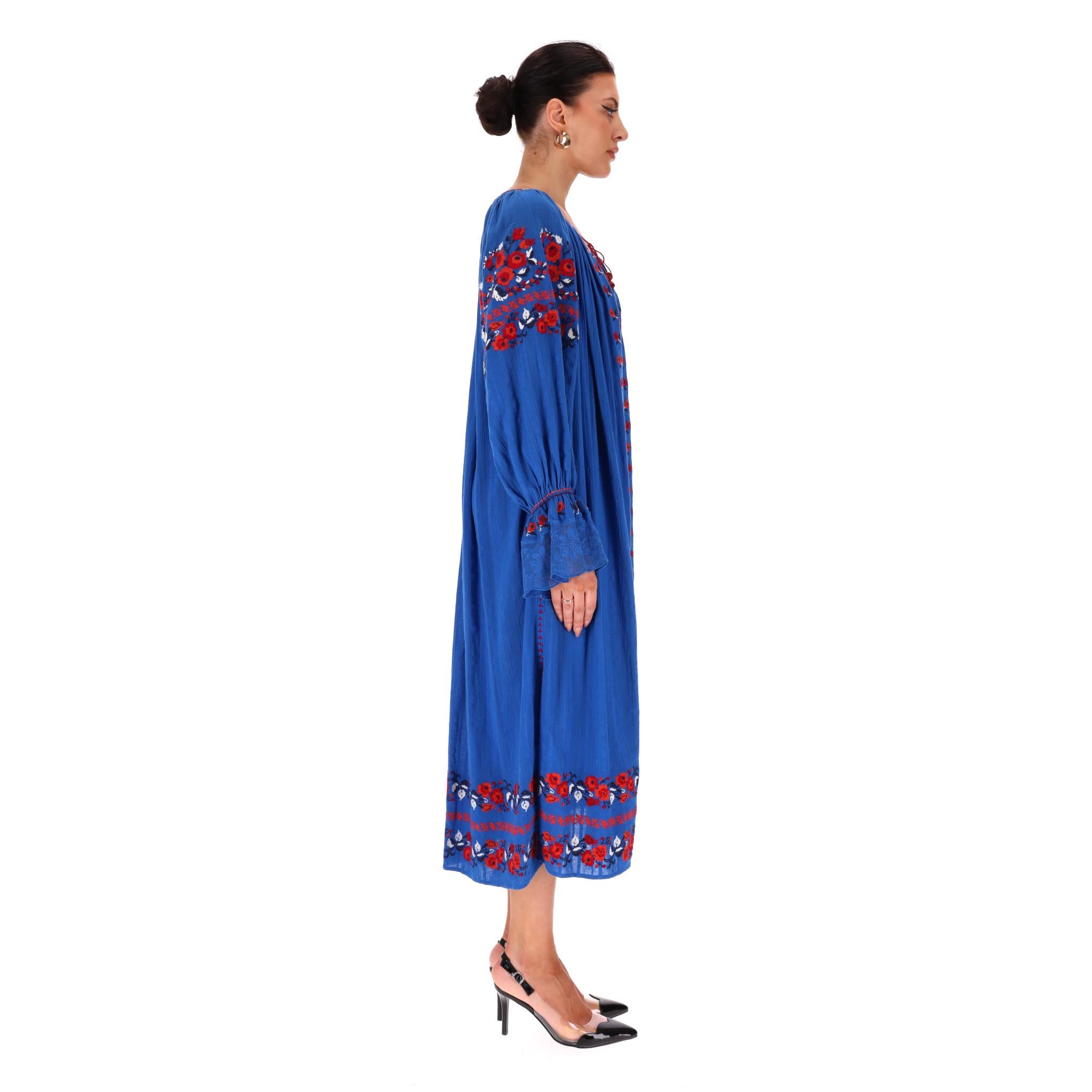 Viola Ulla Johnson Boho Midi Cotton Dress in vendita