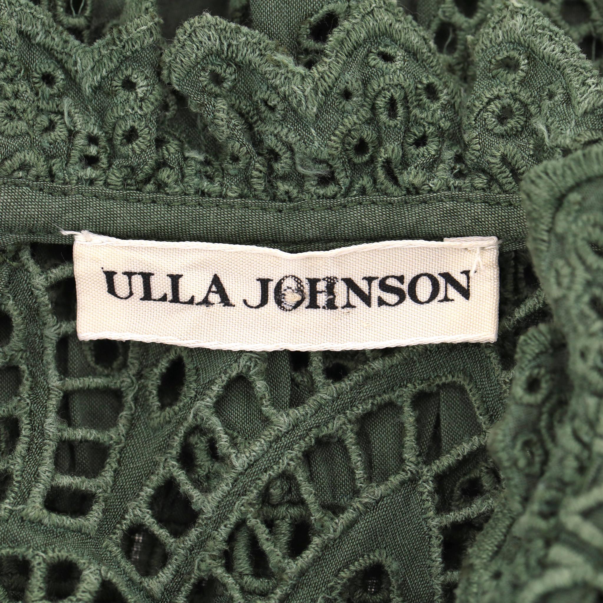 Ulla Johnson Broderie Anglaise Cotton Dress For Sale 1