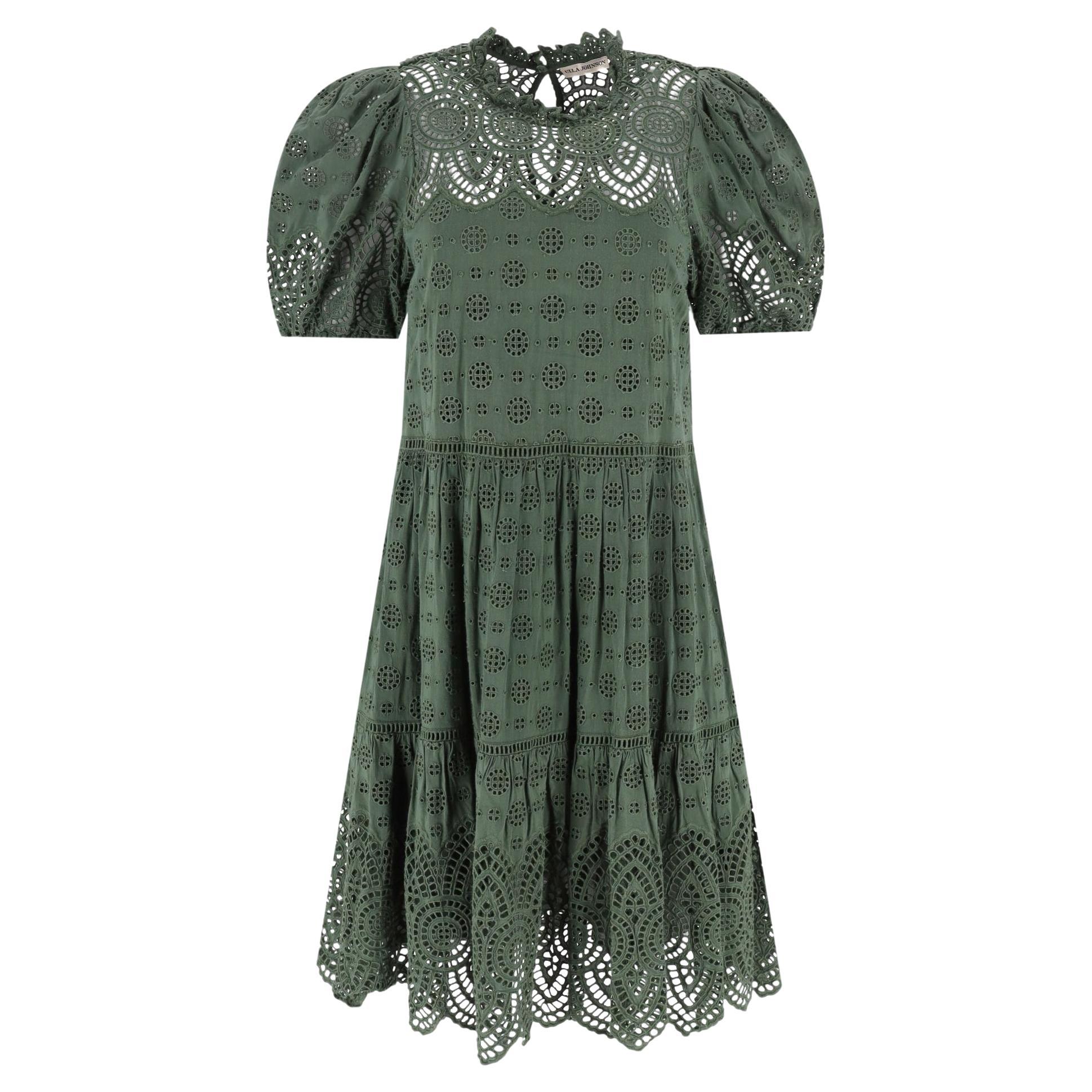 Ulla Johnson Broderie Anglaise Cotton Dress For Sale