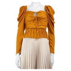 Ulla Johnson Burnt Yellow Ruched Top Size XS