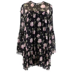 Ulla Johnson Dahlia Rose-Print Silk Georgette Dress estimated size M