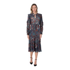 Ulla Johnson Floral & Metallic Detail Kleid Größe S