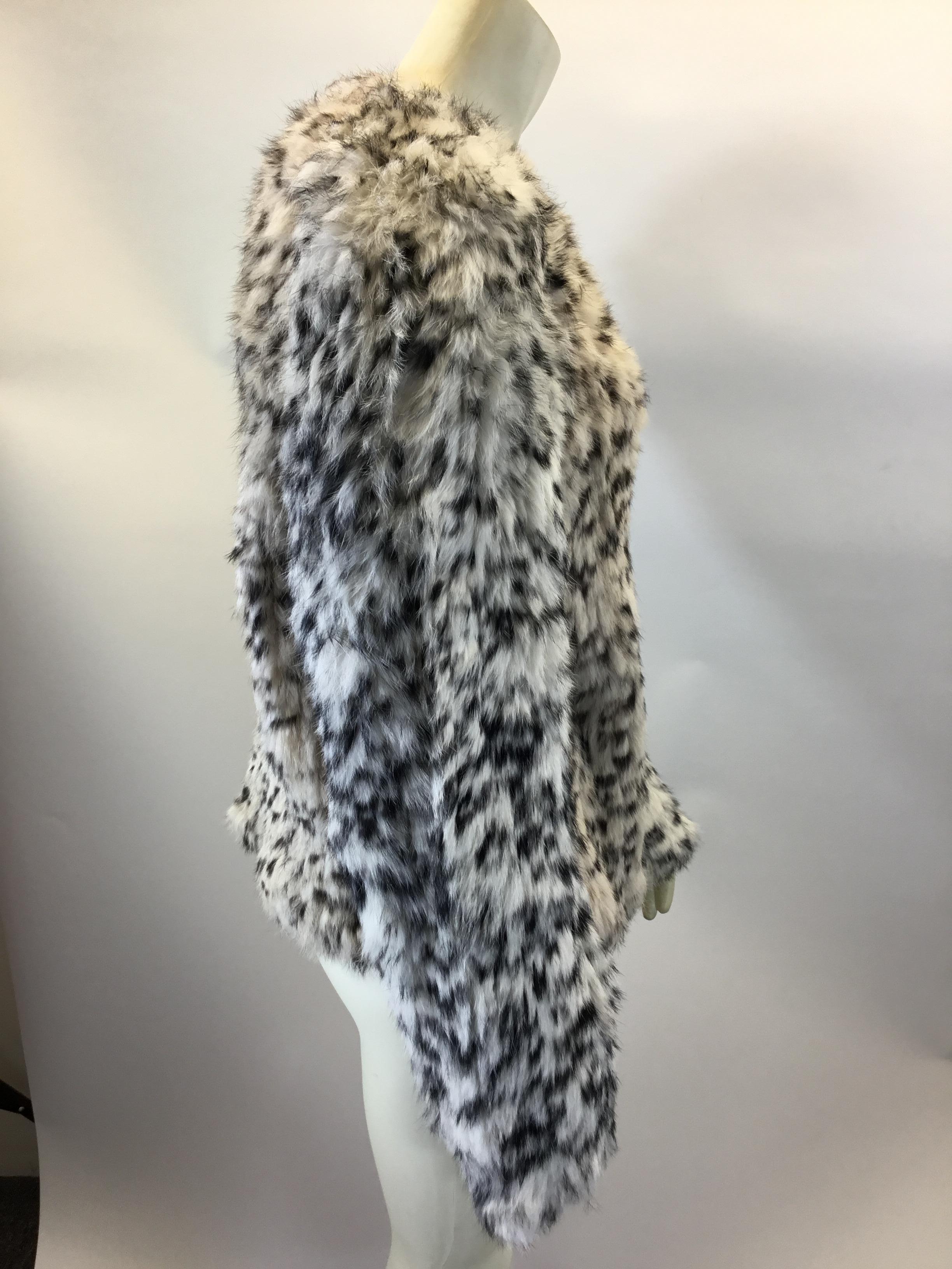 Gray Ulla Johnson Knit Rabbit Fur Jacket NWT For Sale