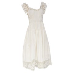 Vestido midi «Leona» de Ulla Johnson en lino blanco