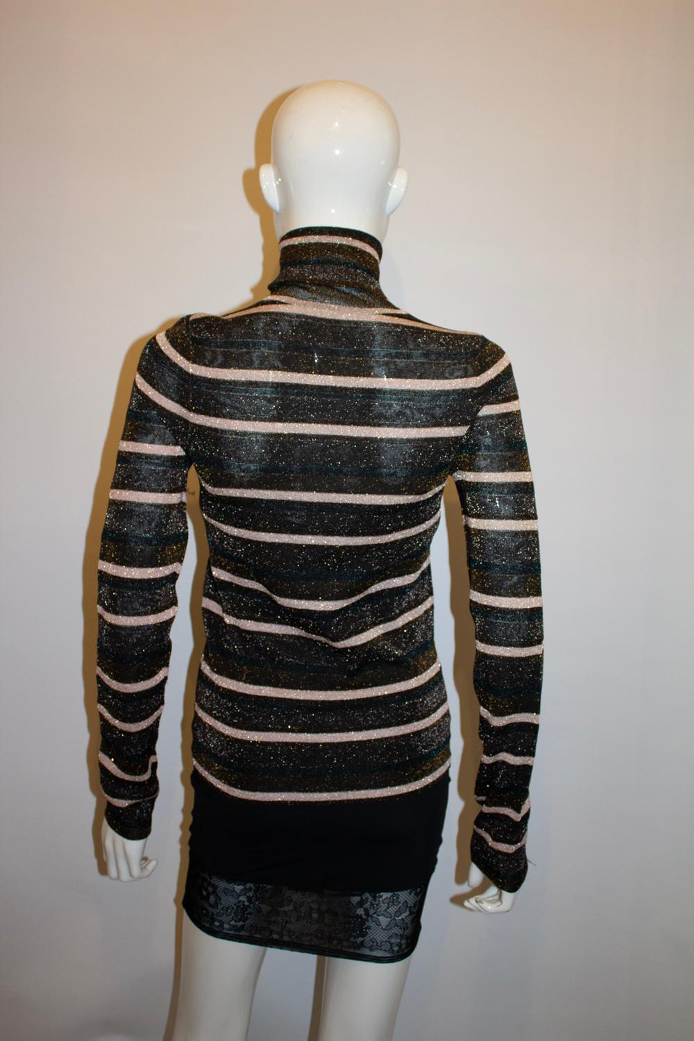 Ulla Johnson Lurex-Pullover mit Poloneck im Angebot 2