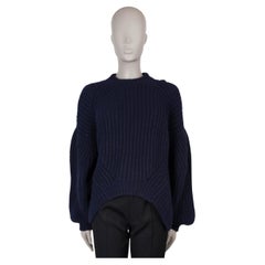 ULLA JOHNSON navy blue alpaca 2019 RAQUEL CHUNKY KNIT Sweater Vest S