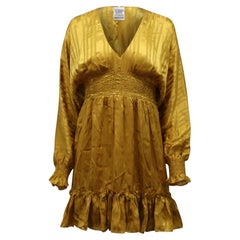 Mini-robe « Odette » d'Ulla Johnson en soie dorée