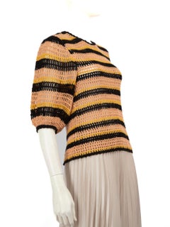 Ulla Johnson Striped Crochet Mid Sleeves Jumper Size M