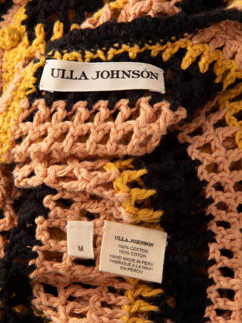 Ulla Johnson Striped Crochet Mid Sleeves Jumper Size M For Sale 1