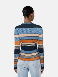 Ulla Johnson Striped Knit Long Sleeve Top Size M