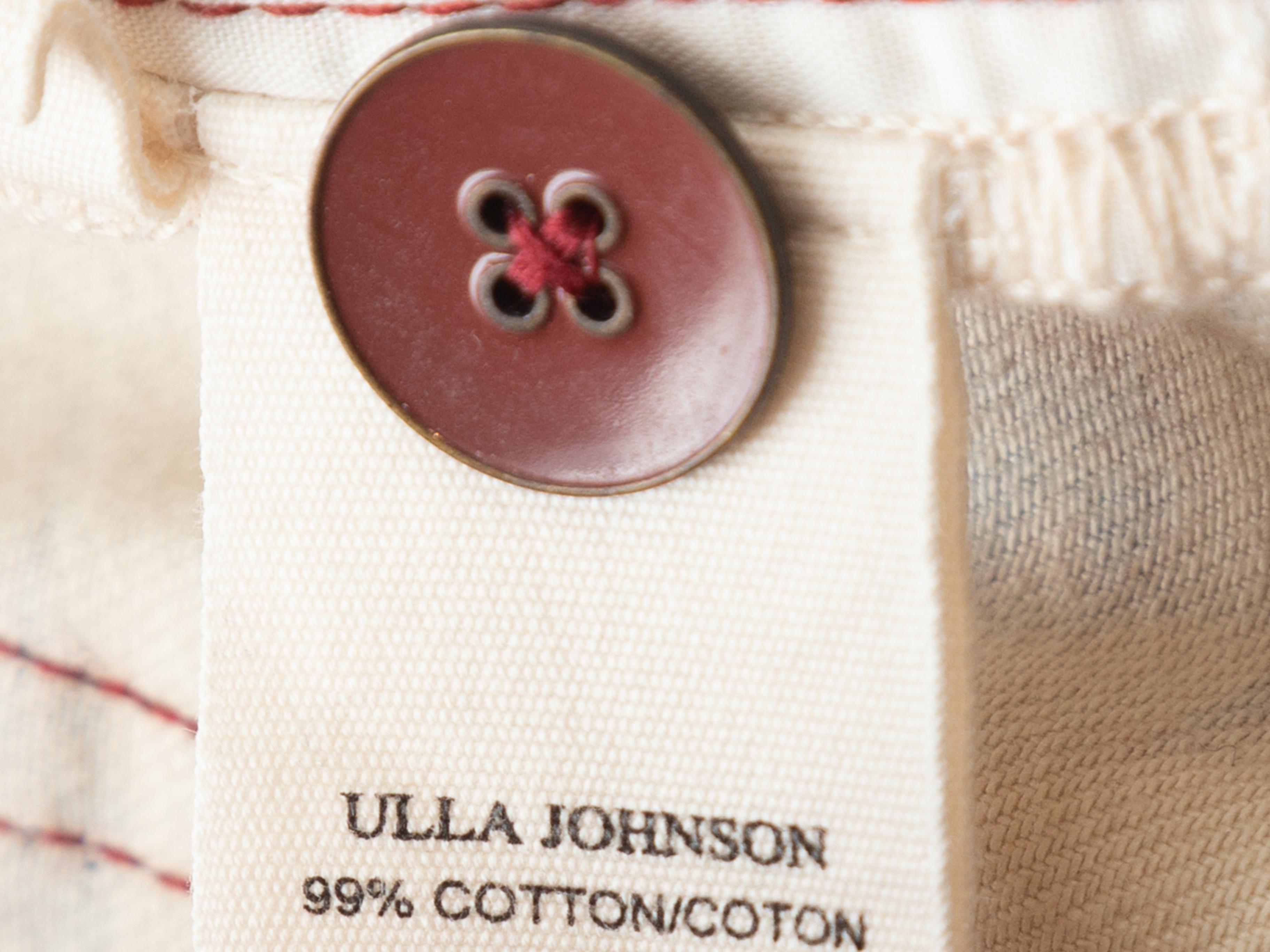 Ulla Johnson White & Multicolor High-Rise Botanical Print Pants 2