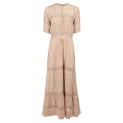 Ulla Johnson Women's Pink Lace Panel Midi Dress