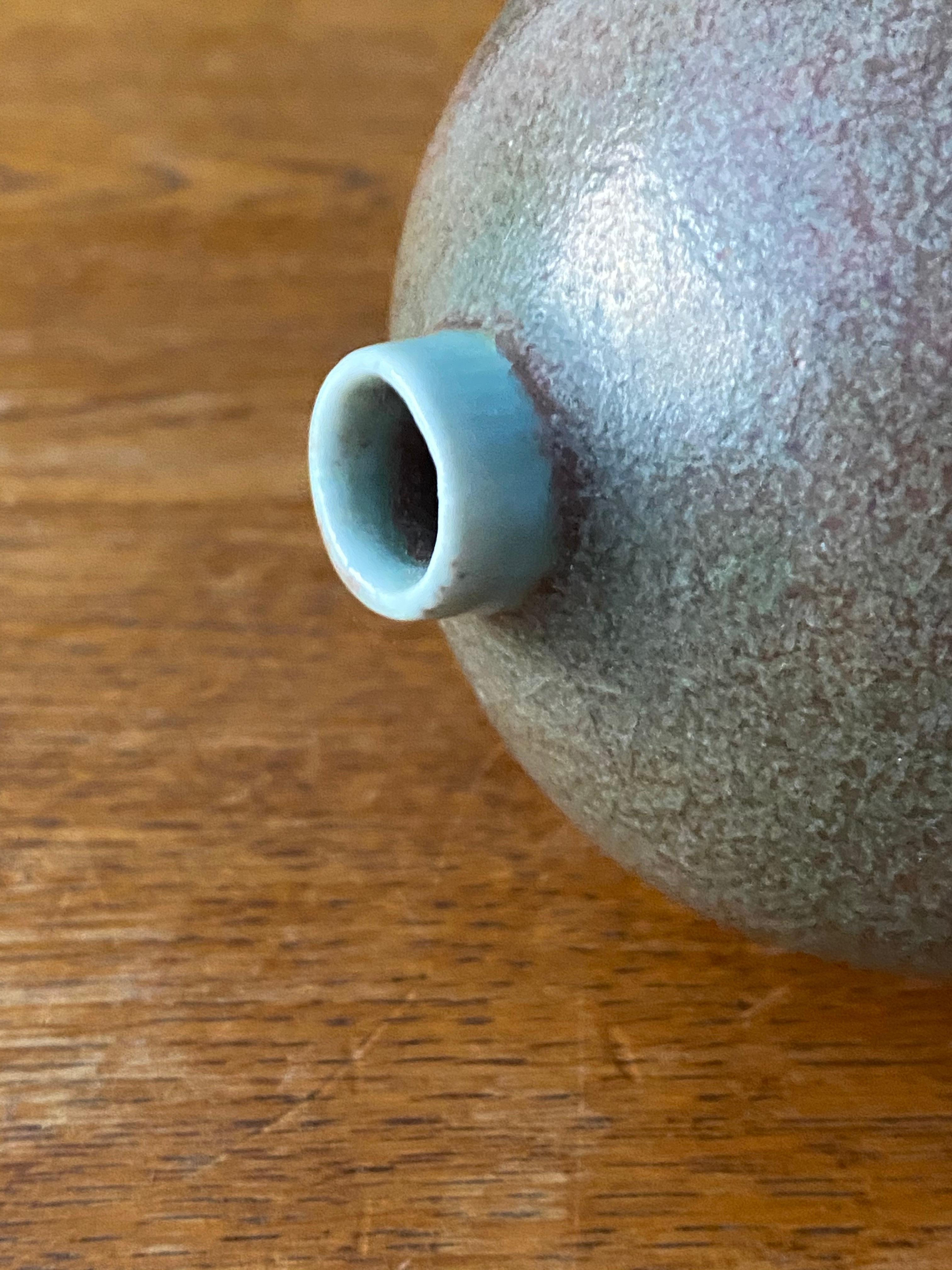 Ulla Och Gustav Kraitz, Unique Small Studio Vase, Stoneware, Sweden, 1976 1