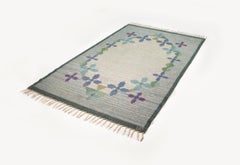 Tapis suédois à tissage plat Ulla Parkdah, signé UP, Suède, années 1960