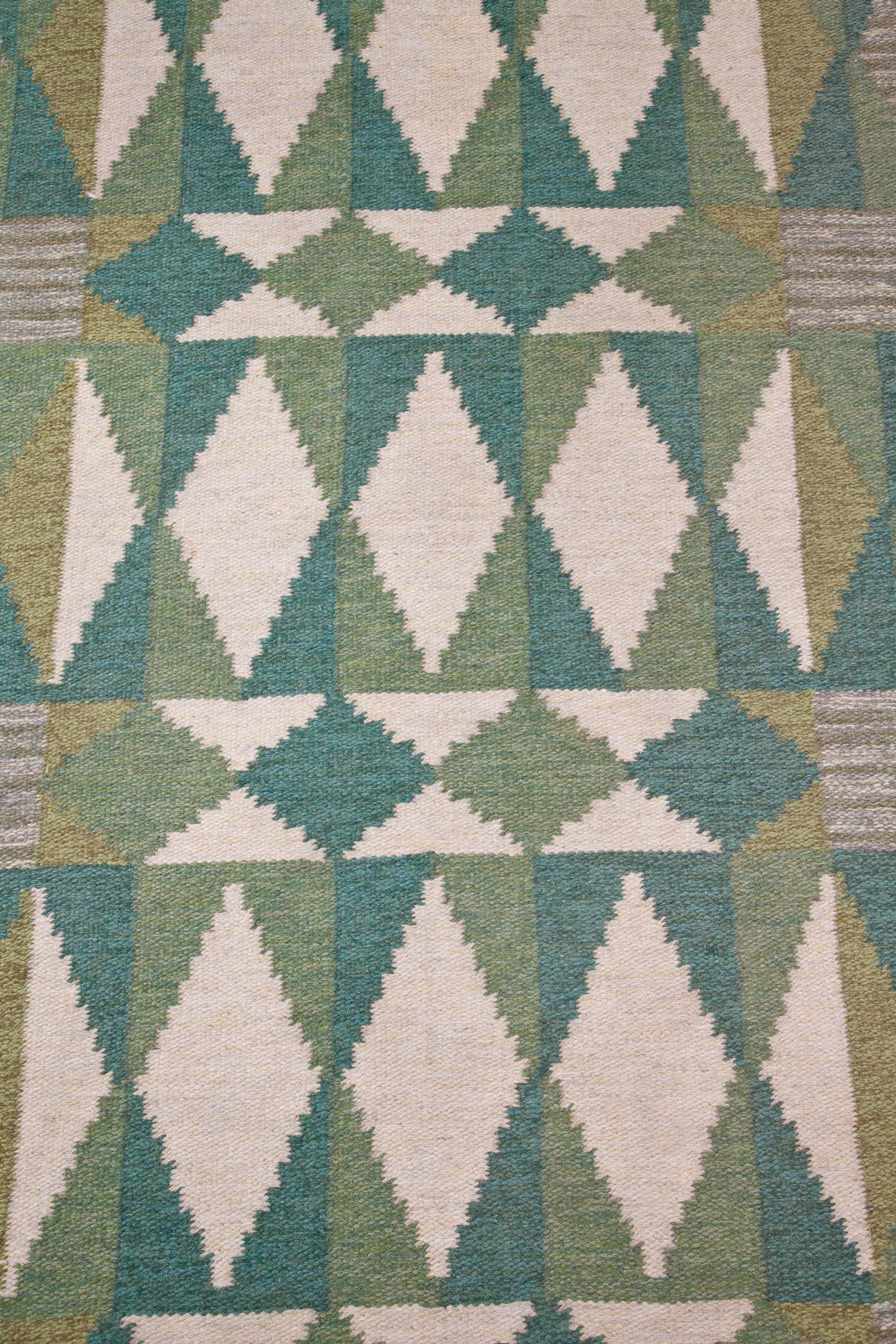 Ulla Parkdal - Swedish flat weave rug, Sweden 1960's - 94.5