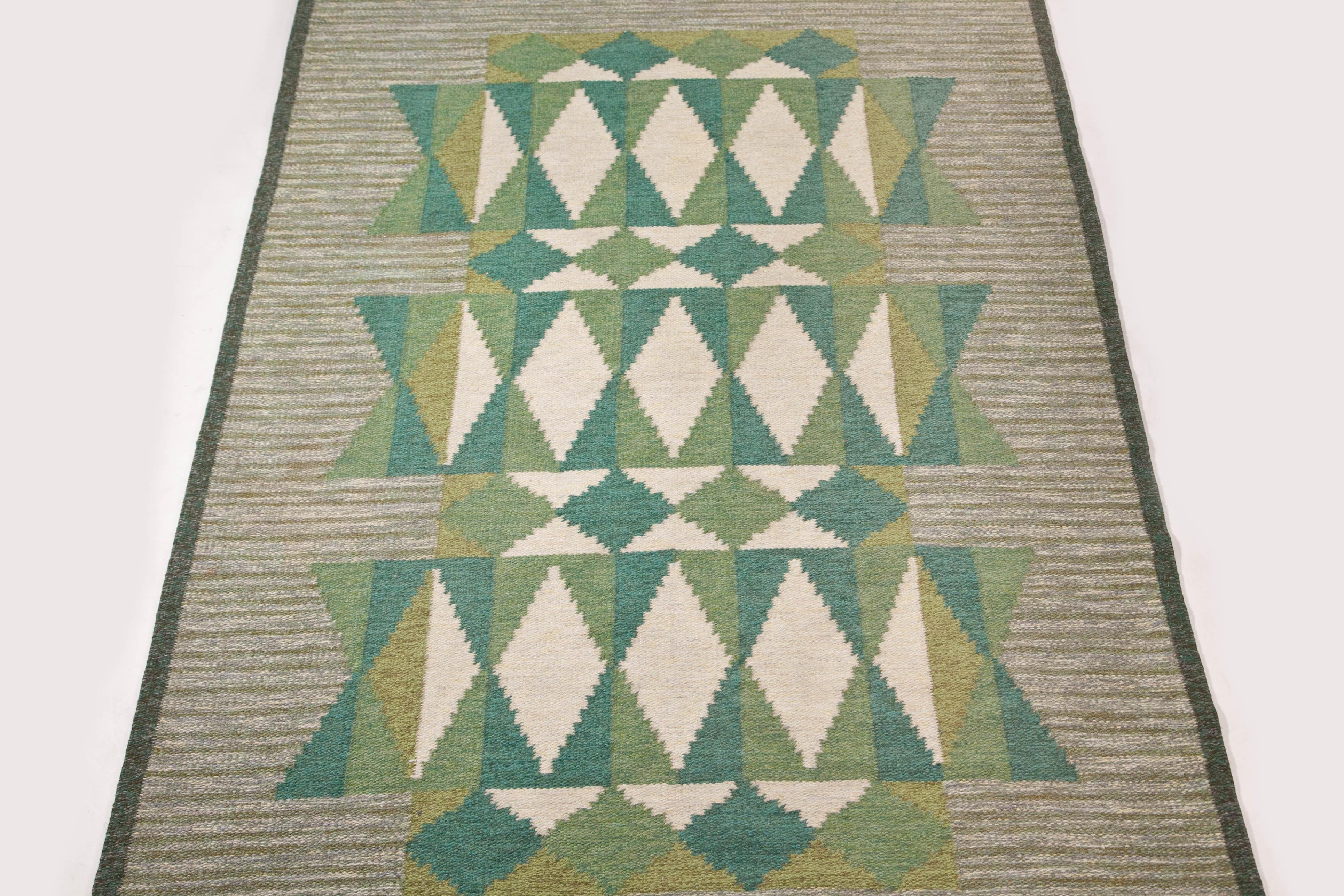 Wool Ulla Parkdal - Swedish flat weave rug, Sweden 1960's - 94.5