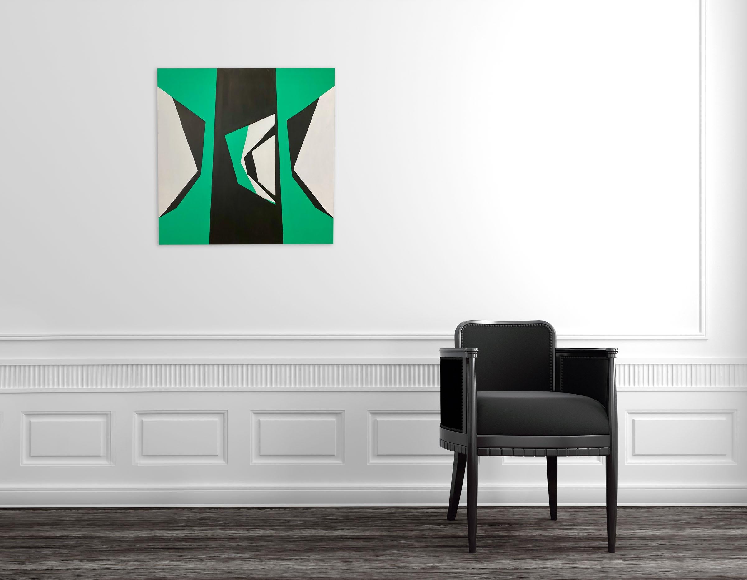 Cut-Up Canvas 2002 (pittura astratta) - Painting di Ulla Pedersen