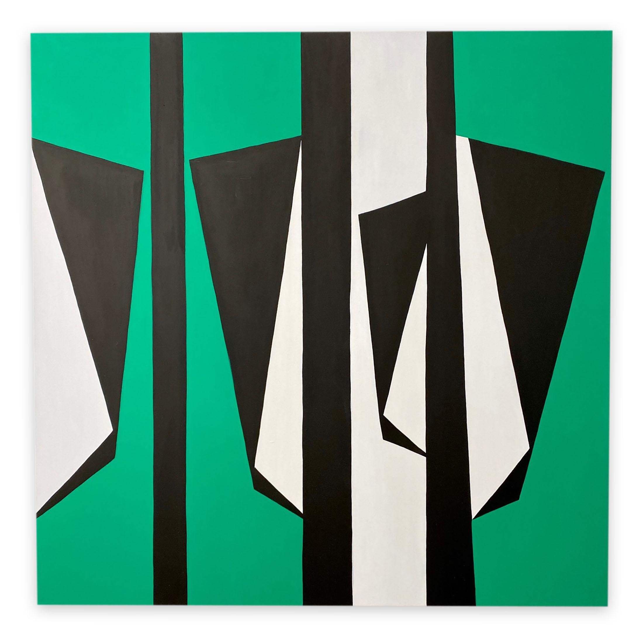 Ulla Pedersen Abstract Painting – Cut-Up-Leinwand 2003