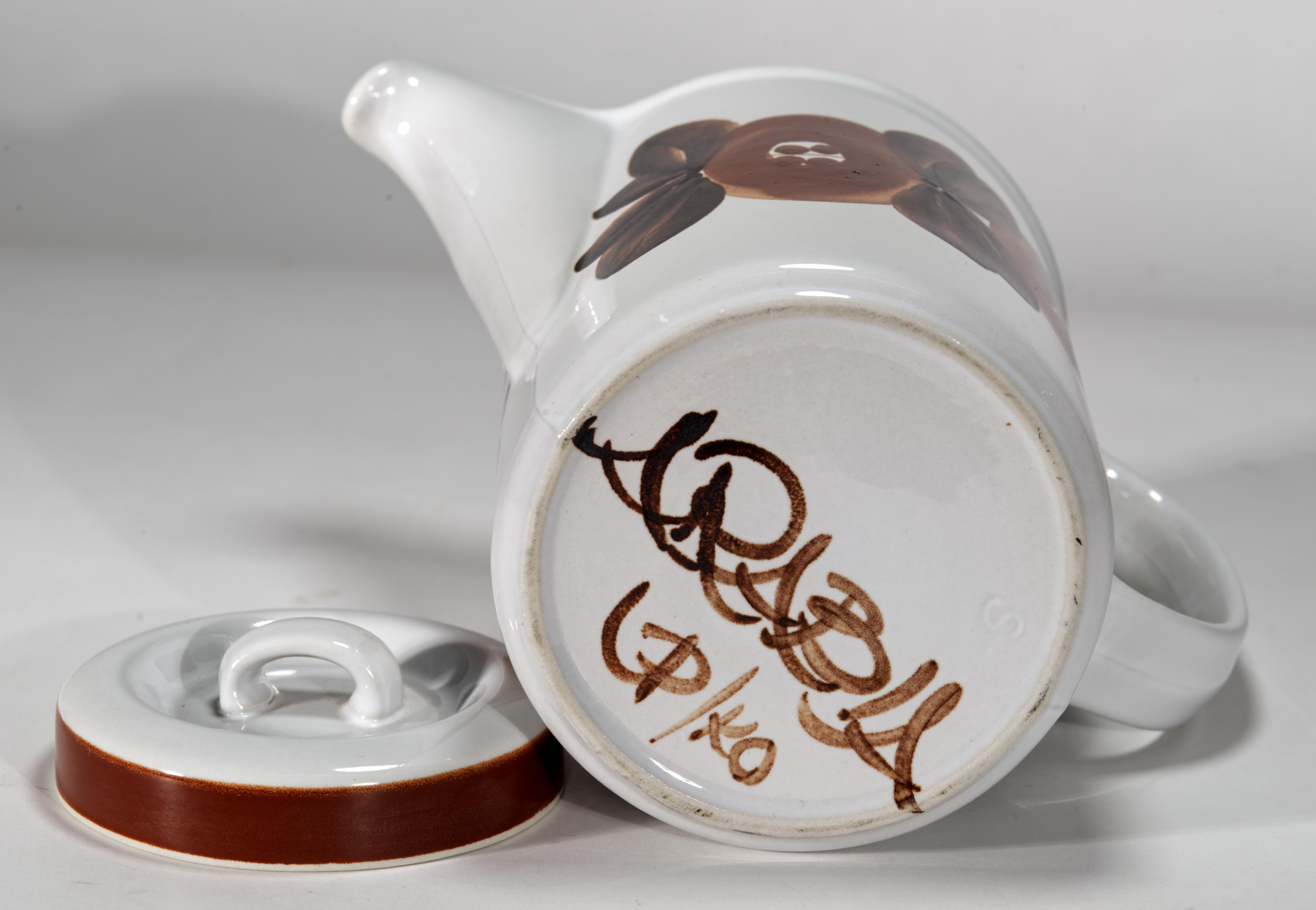 Ulla Procopé pour Arabia Service à café Rosmarin pour 6 et cafetière, 1960s en vente 1