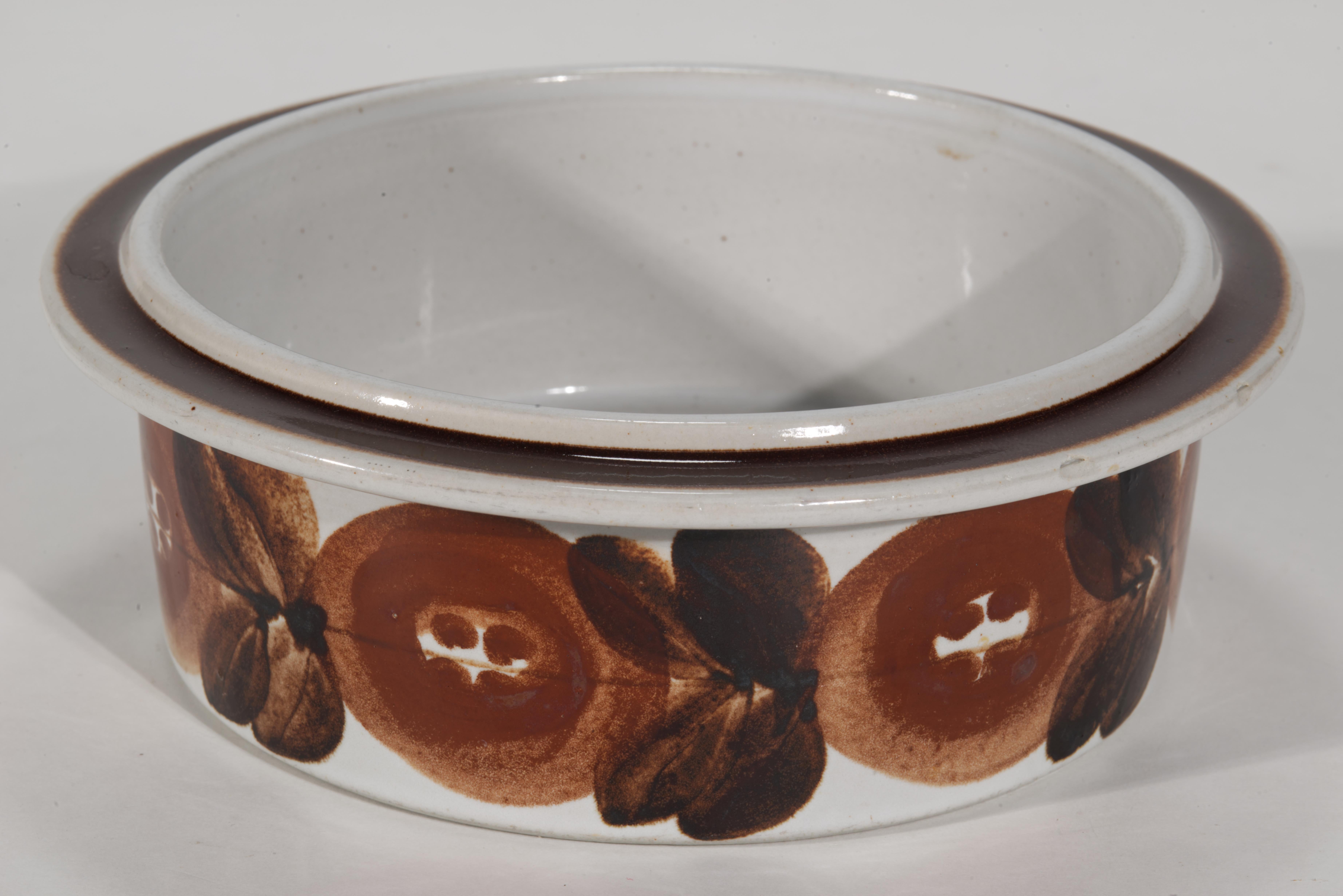 Ulla Procopé para Arabia Bandeja y cuenco Rosmarin, años 60 Hecho a mano en venta