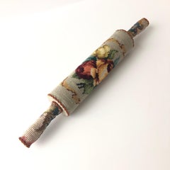 'Pin Roll', 2021 Contemporary cross stitch over found object