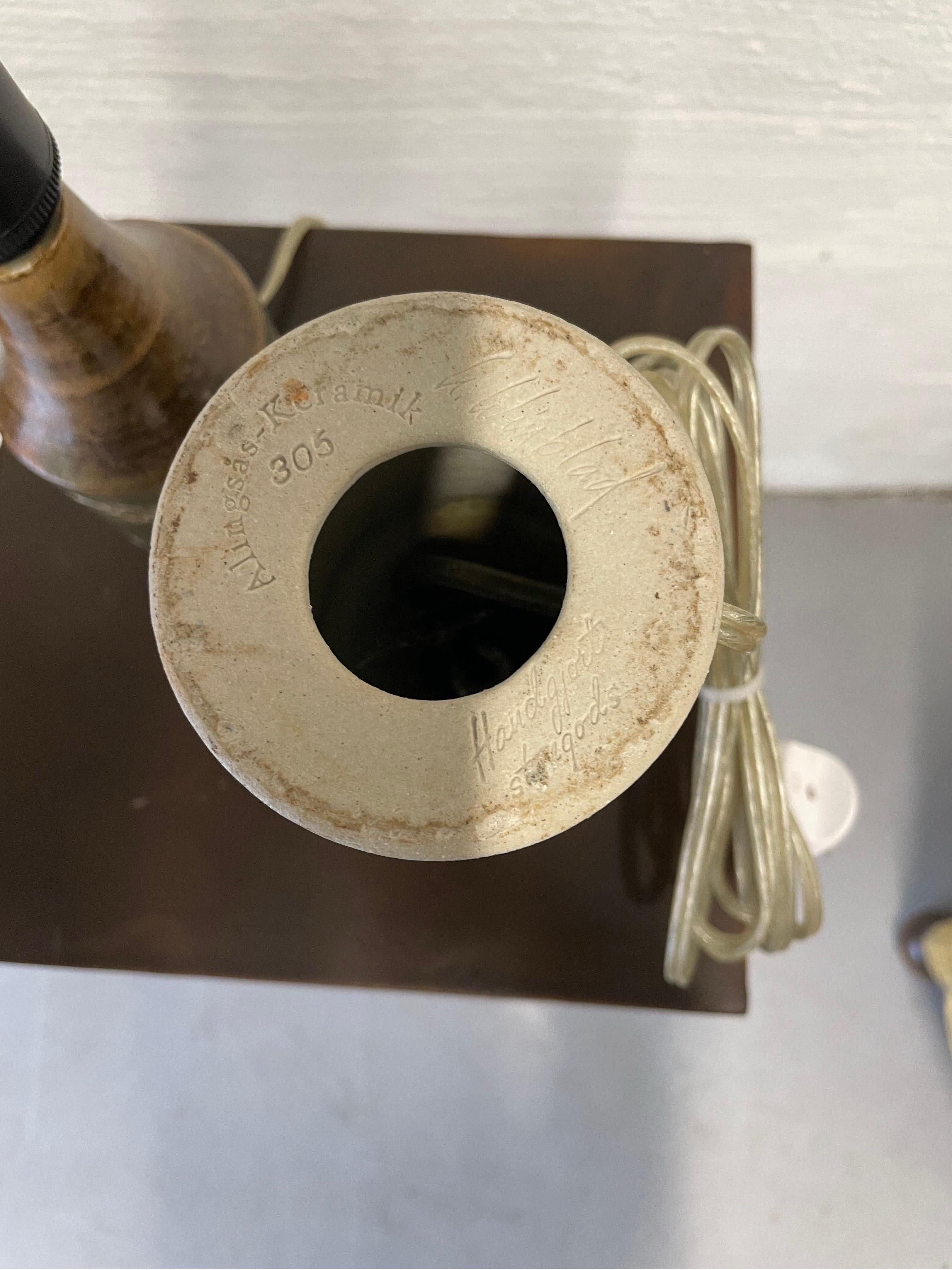 Ceramica Lampade da tavolo scandinave, Ulla Winblad per Alingsås Keramik, Svezia 1960