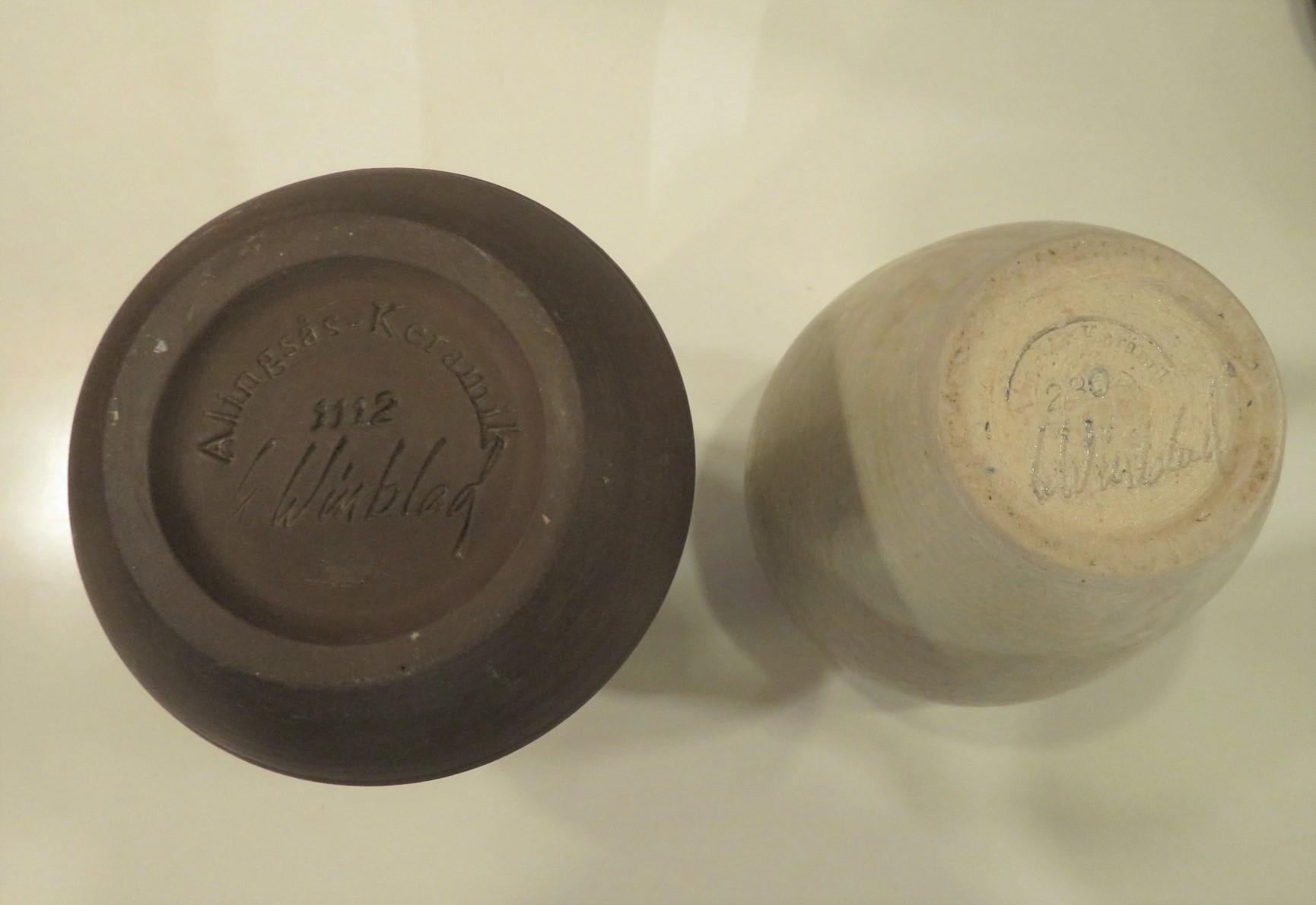Mid-20th Century Ulla Winblad Mid-Century Modern Stoneware Grouping Alingsås Keramik, Sweden