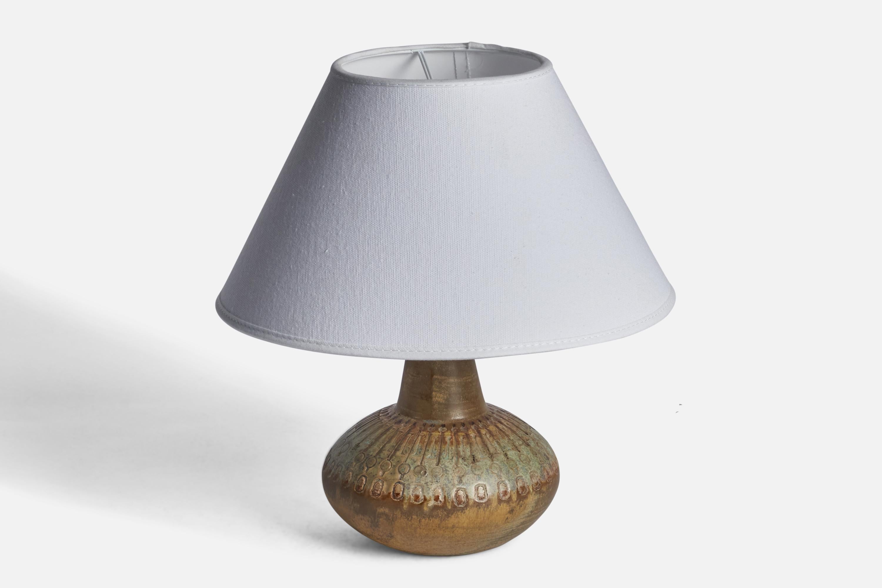 Mid-Century Modern Ulla Winbladh, Table Lamp, Stoneware, Sweden, 1960s For Sale