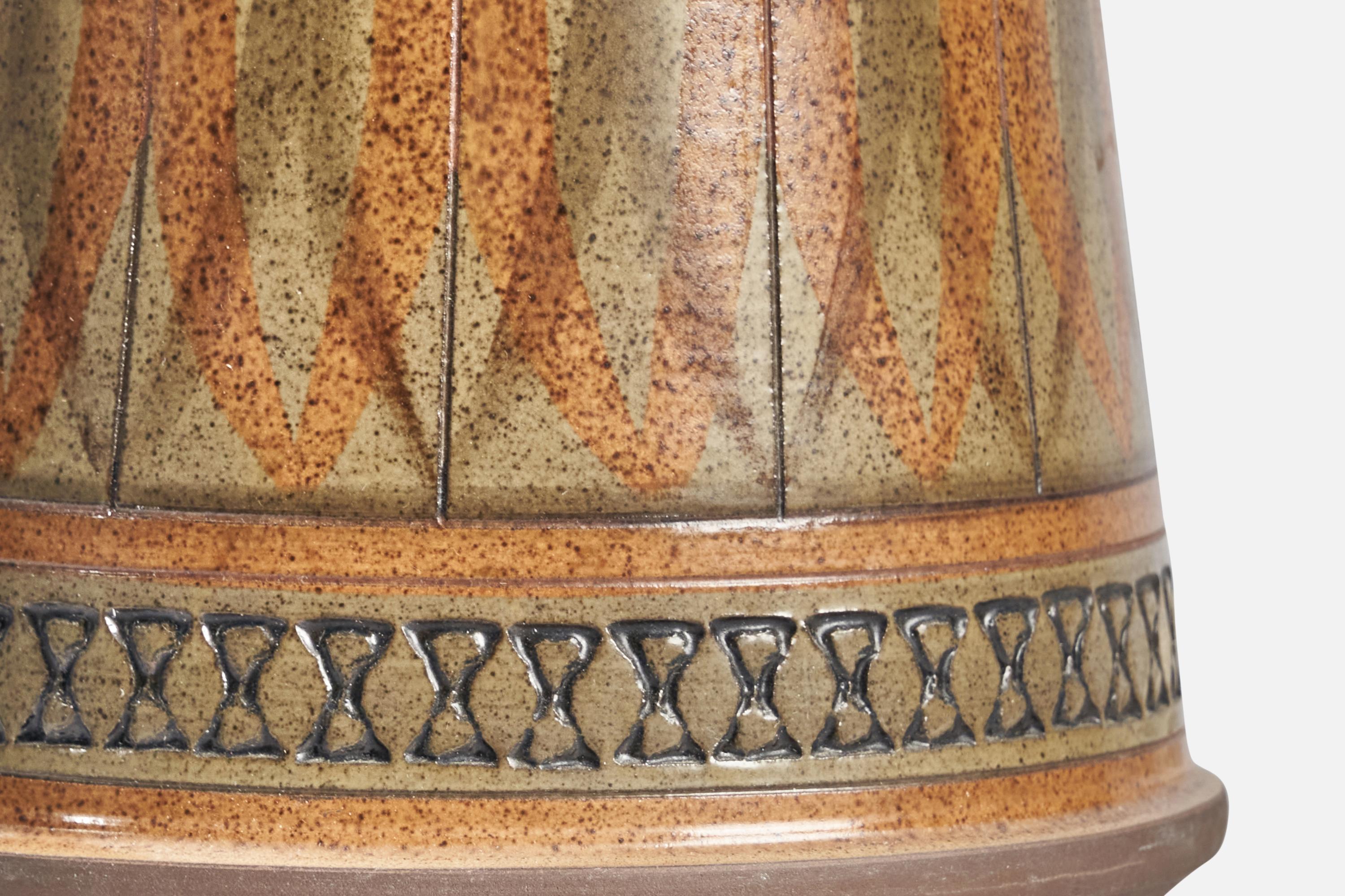 Ulla Winbladh, Table Lamps, Stoneware, Sweden, 1960s In Good Condition In High Point, NC