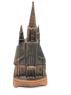 Ulm Minster Church Jewelry Trinket Box Metal, Vintage German Souvenir, 1950s