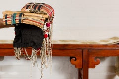 Ulo Tribal Akha Woman's Headdress with Framework of Bamboo and Beads