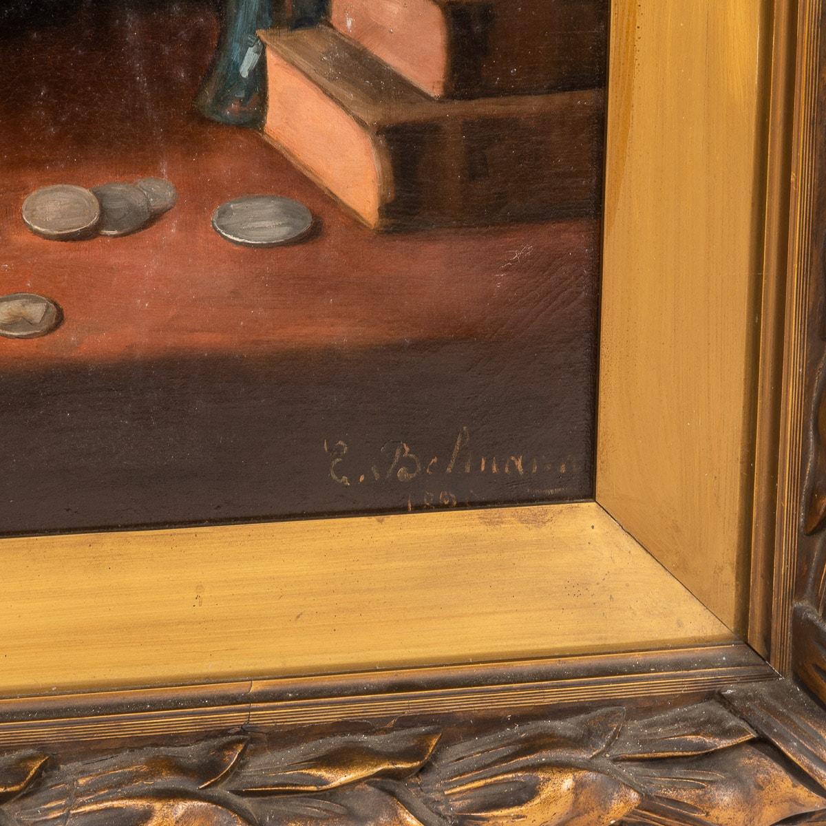 Oil On Canvas Painting Of An Antiques Dealer, Stamped P. Aprin 9