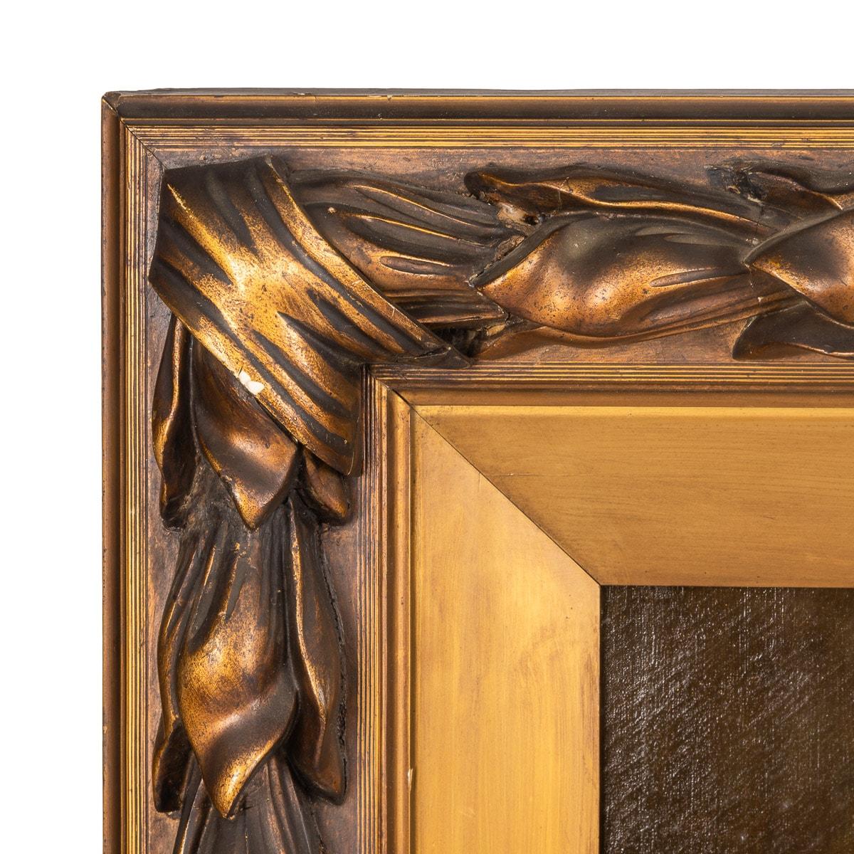 Öl auf Leinwand Gemälde eines Antiquitätenhändlers, gestempelt P. Aprin (Französisch) im Angebot