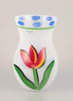 Ulrica Hydman Vallien (1938–2018) for Kosta Boda. "Tulip" vase in art glass