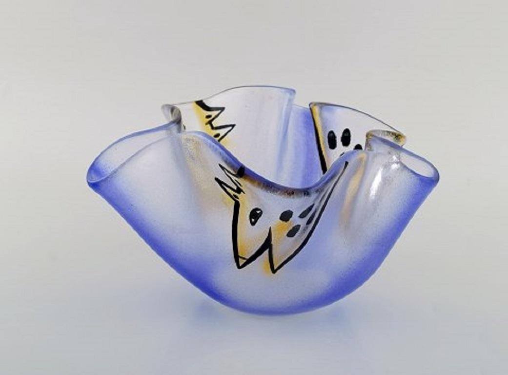 Scandinavian Modern Ulrica Hydman Vallien for Kosta Boda, Bowl in Mouth-Blown Art Glass For Sale