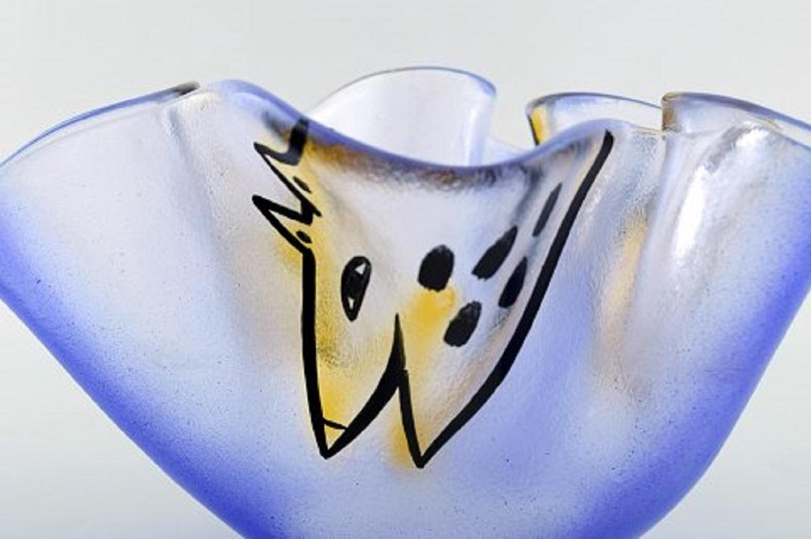 Late 20th Century Ulrica Hydman Vallien for Kosta Boda, Bowl in Mouth-Blown Art Glass For Sale