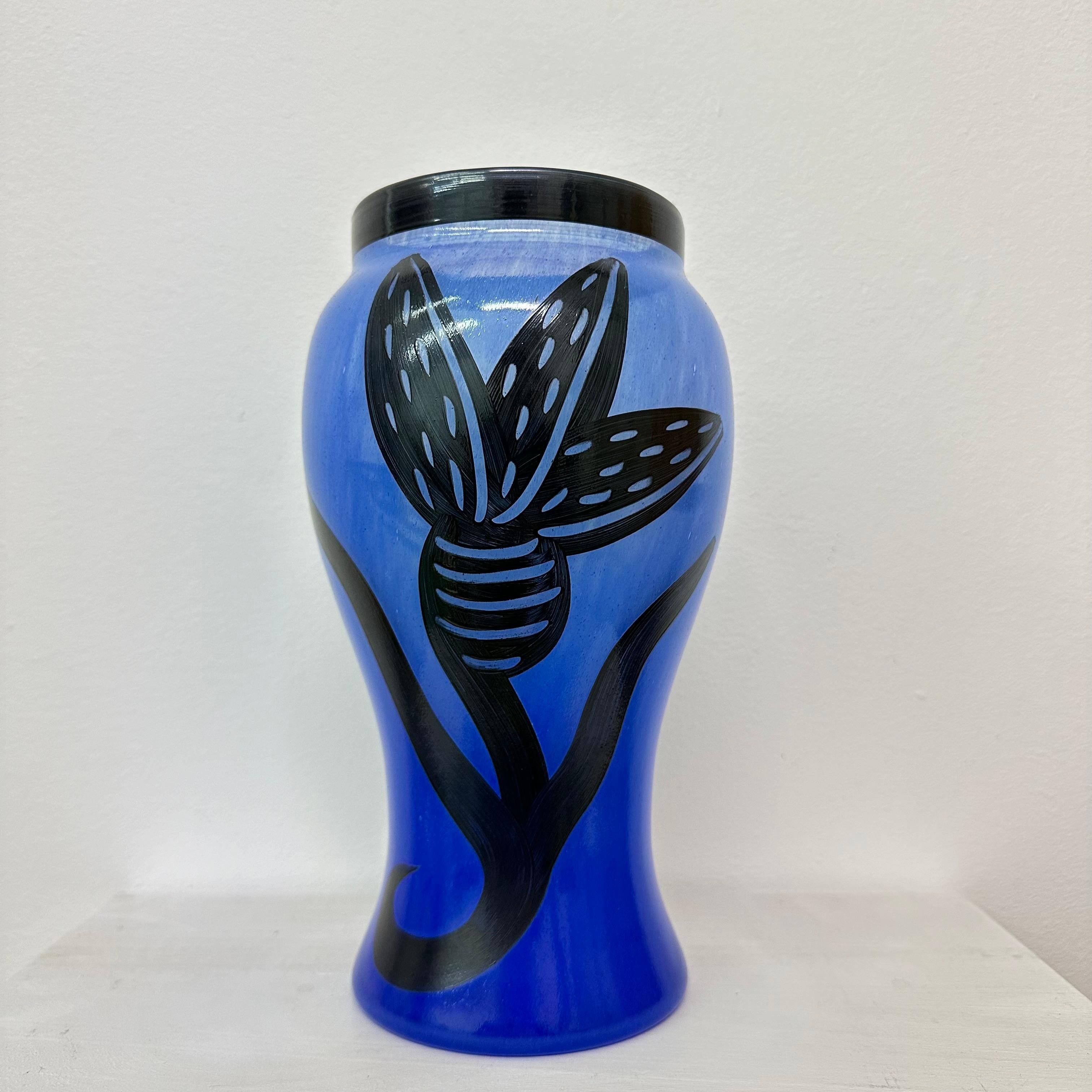 Ulrica Hydman Vallien für Kosta Boda, Vase „Carmba“, Schweden, 1990er-Jahre (Glaskunst) im Angebot