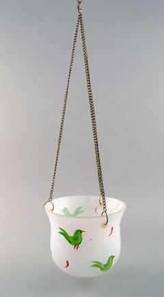 Ulrica Hydman Vallien for Kosta Boda, Hanging Herbal Pot in Art Glass