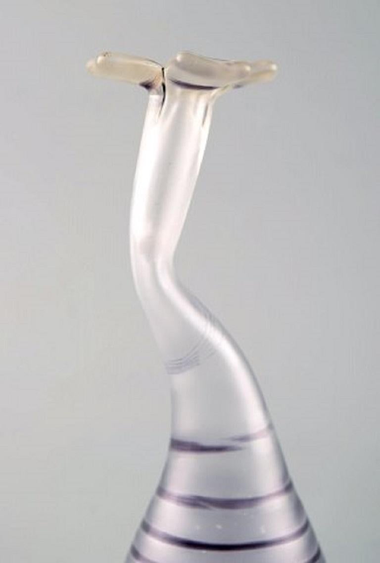 Swedish Ulrica Hydman Vallien for Kosta Boda, Sweden, Vase in Clear Art Glass, 1980s