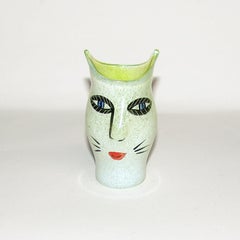 Ulrica Hydman Vallien pour Kosta Boda, Suède, vase en verre d'art soufflé à la bouche