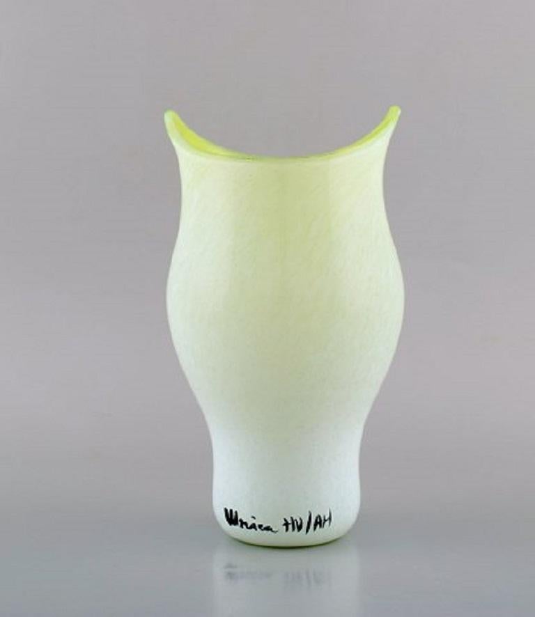 Scandinavian Modern Ulrica Hydman Vallien for Kosta Boda, Sweden, Vase in Mouth-Blown Art Glass For Sale