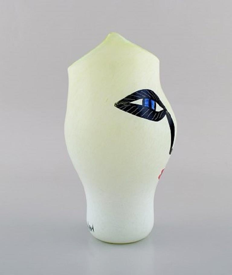 Swedish Ulrica Hydman Vallien for Kosta Boda, Sweden, Vase in Mouth-Blown Art Glass For Sale