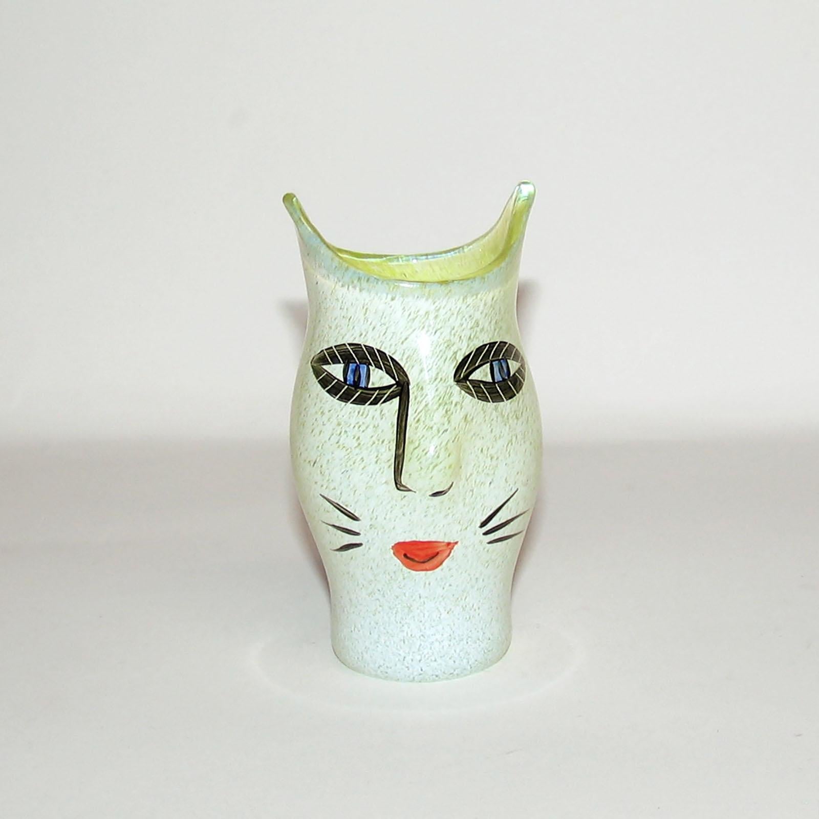 Swedish Ulrica Hydman Vallien for Kosta Boda, Sweden, Vase in Mouth Blown Art Glass For Sale